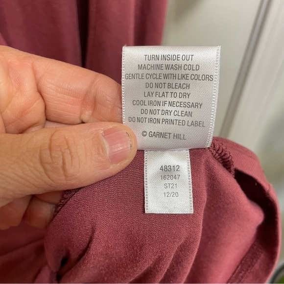 Garnet Hill Desert Mauve viscose blend Knit Trapeze Dress L - Picture 10 of 10